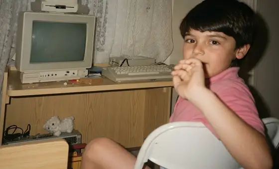 Volkans erster Rechner, ein Commodore 64, 1991